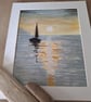 Golden sea acylic painting  - Image 3
