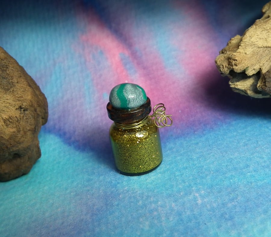 Jar of enchanted Moonbeams Magic! OOAK Sculpt by artist Ann Galvin 