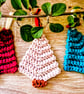 Set of 3 Crochet Christmas Tree Decorations - Image 1