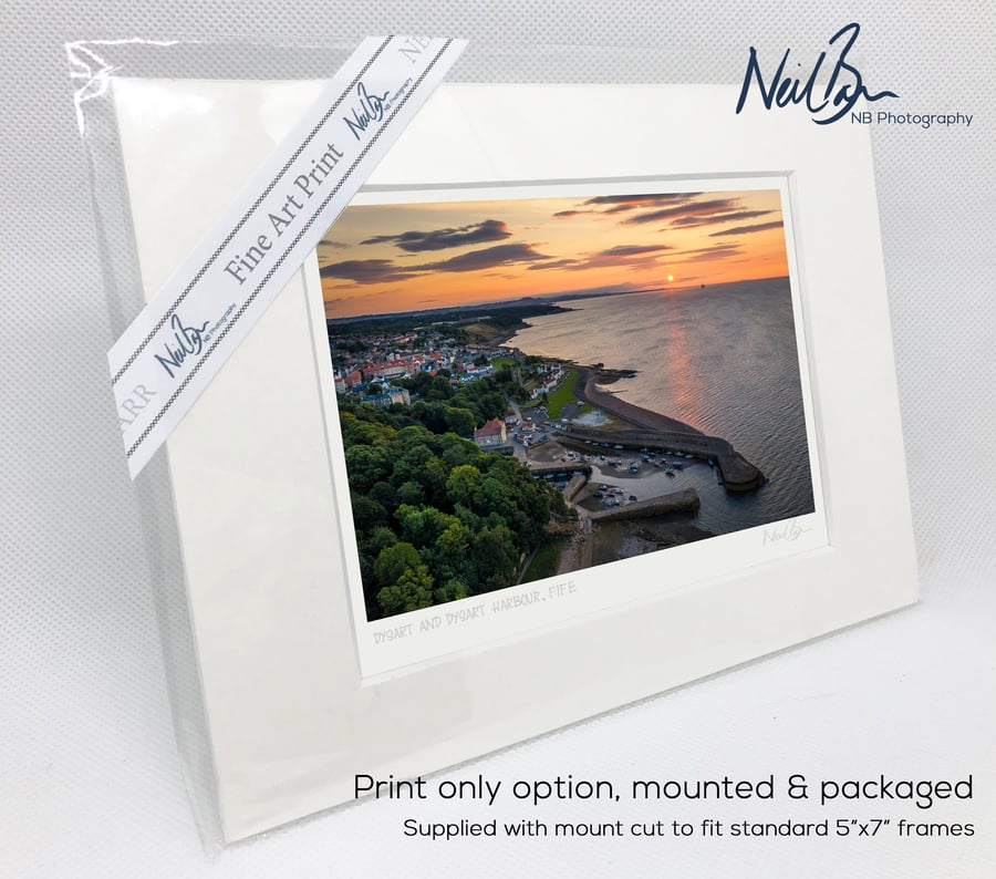 Dysart & Dysart Harbour, East Neuk of Fife - A6 (7" x 5") Unframed Print