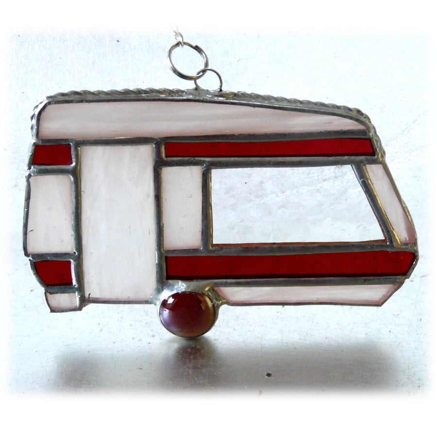 Caravan Suncatcher Stained Glass Classic Red 048