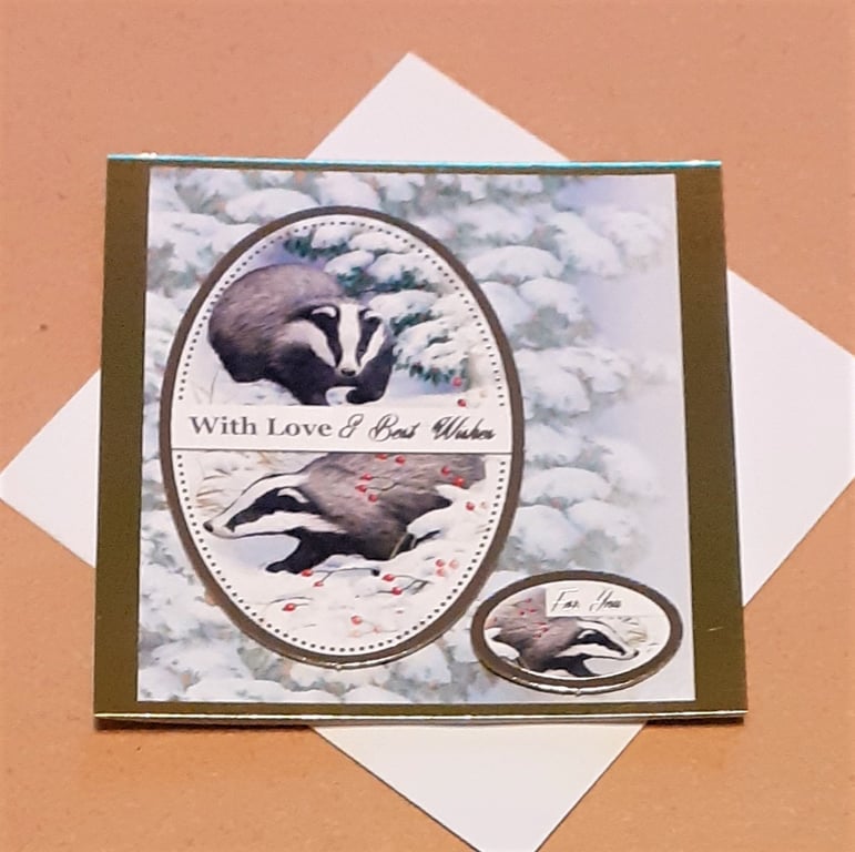 Badger Mini Christmas Card