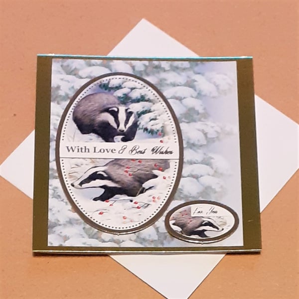 Badger Mini Christmas Card