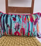 Printed Velvet Jungle Design Cushion Cover  - Image 1
