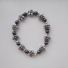 Elasticated Silver Tone Stretchy Bracelet
