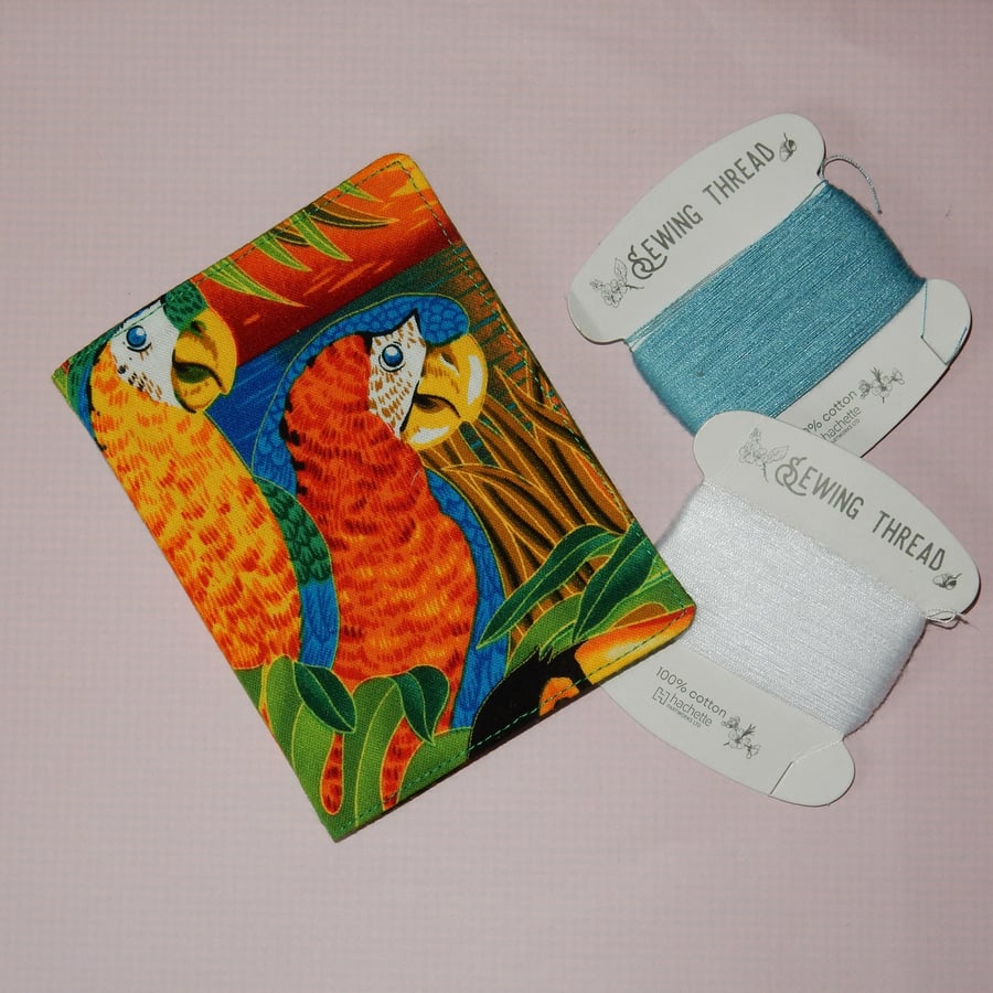 Needle case - parrots