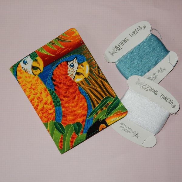 Needle case - parrots