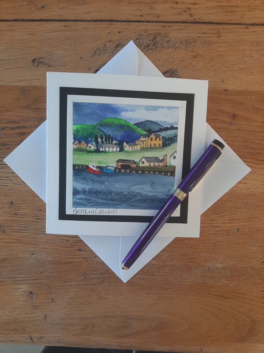 Blank Card. Birthday Card. Anniversary Card. Scottish Harbour For Him For Her
