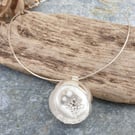 Silver domed statement pendant 