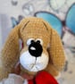 Handmade Crochet Plush Dog Toy Amigurumi Character Collectible Display Decor - Image 5