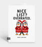 Funny Christmas Card - Cute Grumpy Penguins