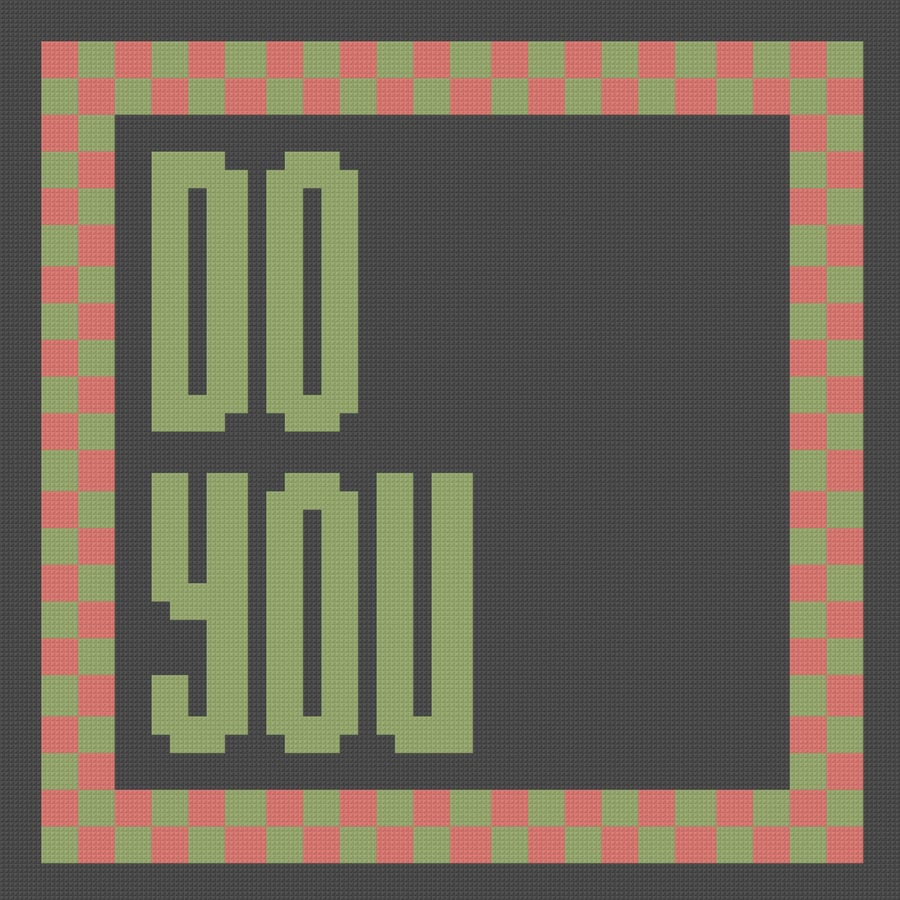 DO YOU Needlepoint Cushion Pattern - Large Digital Tapestry Chart PDF