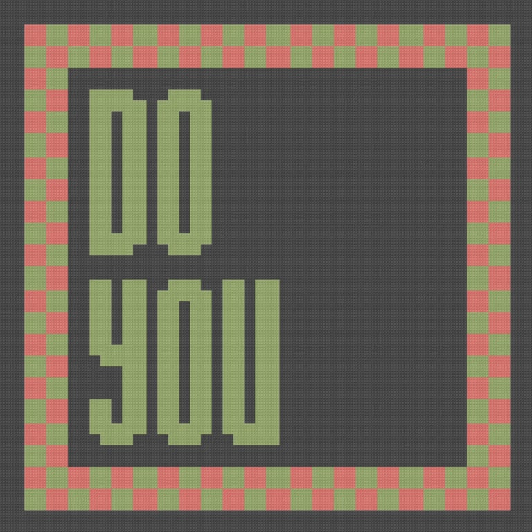 DO YOU Needlepoint Cushion Pattern - Large Digital Tapestry Chart PDF