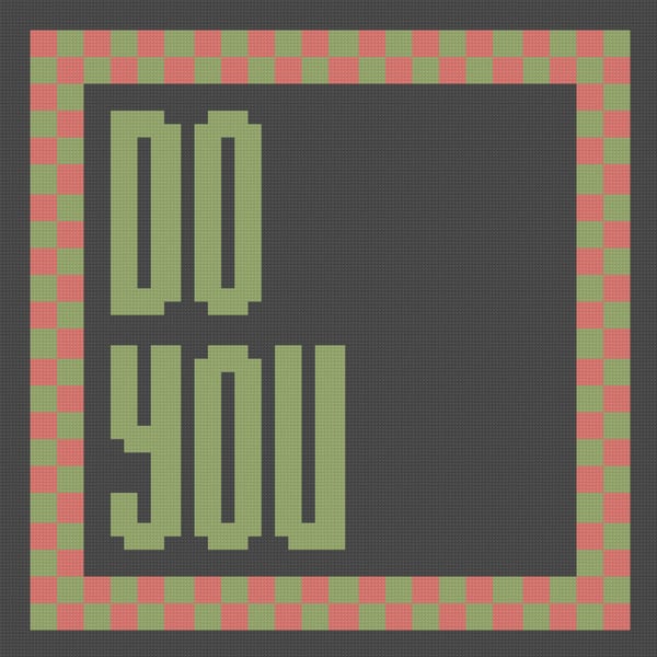 DO YOU Needlepoint Cushion Pattern - Large Digital Tapestry Chart PDF