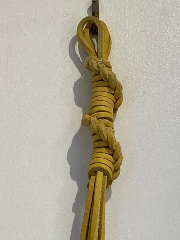 Latigo Lace Whip in Yellow coloured Lacing - 15 inches in length