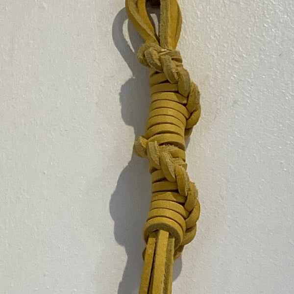 Latigo Lace Whip in Yellow coloured Lacing - 15 inches in length