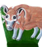 Red River Hog Ceramic Ornament - Handmade - Image 2