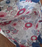 Floral Daisy, Chrysanthemum Tote Bag. Blues And Reds. Floral Shopping Bag. - Image 3
