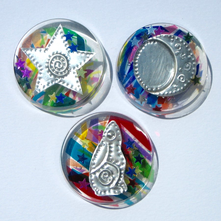 Moon gazing Hare, Fridge Magnet Set