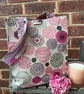 Multi Pocket Mauve Abstract Circles Tote Bag - Image 3