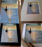 Golden sea acylic painting  - Image 1
