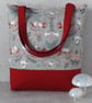 Tote bag, shopping bag, rabbits, mushrooms