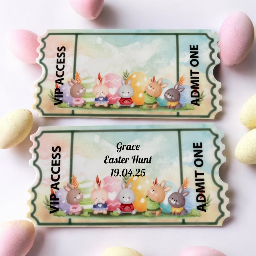 Acrylic Sublimnated Easter Tickets 