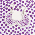 Purple Star Crescent Moon Resin Earrings – Celestial Witchy Dangle Jewellery – H