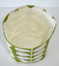 Toilet Roll Holder Loo Storage Basket Bathroom Kitchen Green Stem Leaf Tidy - Image 3