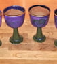 Traditional design stoneware and delightful Wine goblets - Image 1