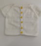 Hand Knitted Baby Girl Cardigan, Short Sleeved Jacket, 6 months, 9 months