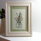 Hand Embroidered Framed Picture