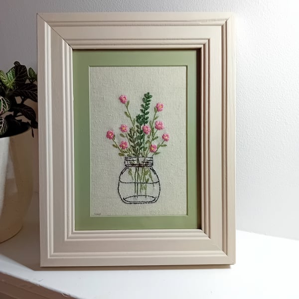Hand Embroidered Framed Picture