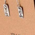 Fine Silver YER DA Earrings