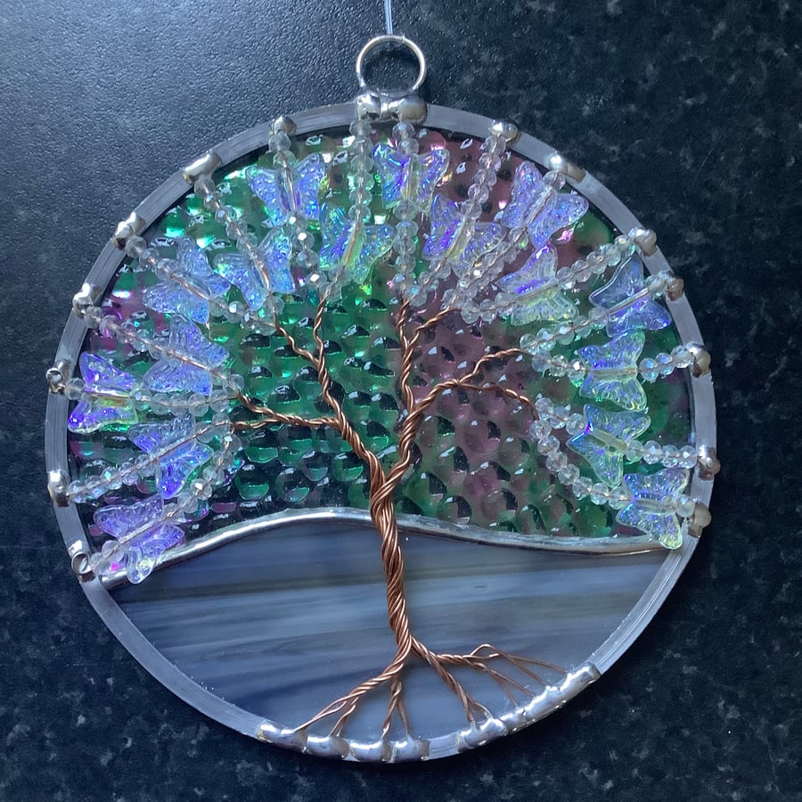Butterfly tree of life suncatcher