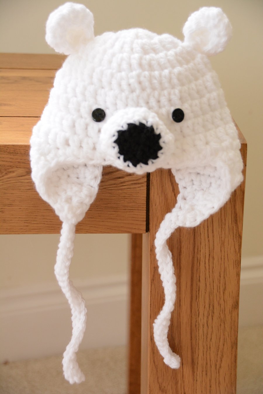 Baby Bear Hats - 0 to 3 months White