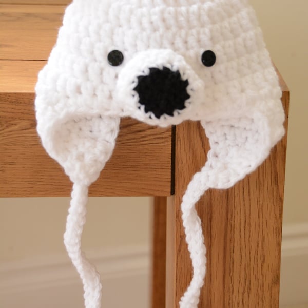 Baby Bear Hats - 0 to 3 months White