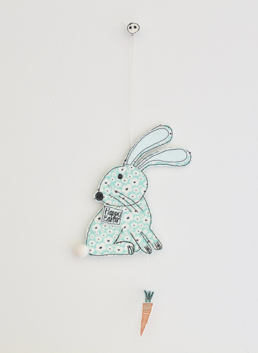 'Happy Easter Bunny' - Hanging Decoration
