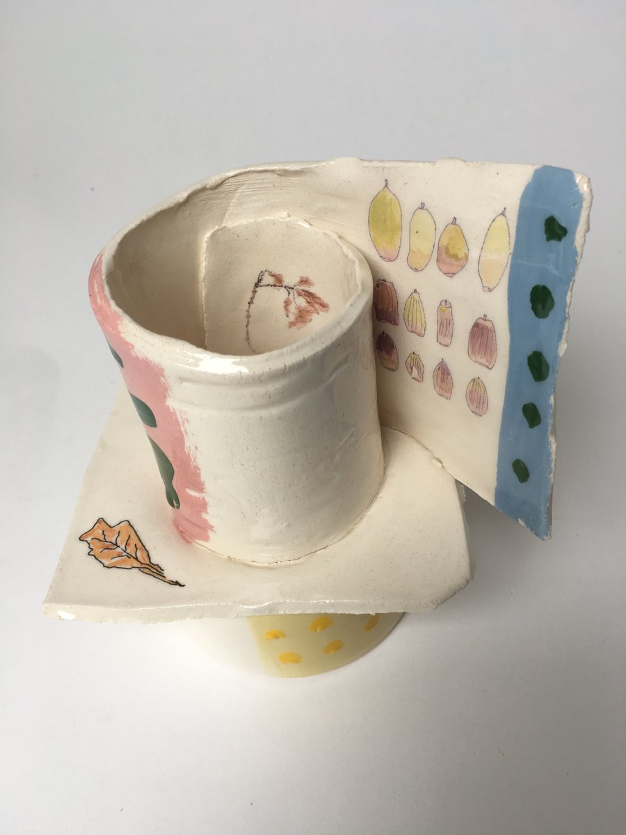 The Mug with Acorns - Cardboard Ceramics in Autumn