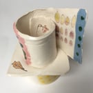The Mug with Acorns - Cardboard Ceramics in Autumn