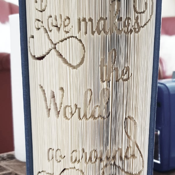 Love makes the world go around CUT & FOLD Book Folding Pattern - EMAILED PDF