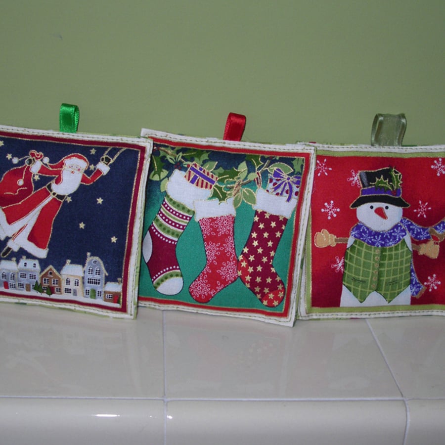 Set of 3 Christmas Tree decorations