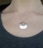 Sterling Silver Disc Pendant, Circle Necklace - Image 4