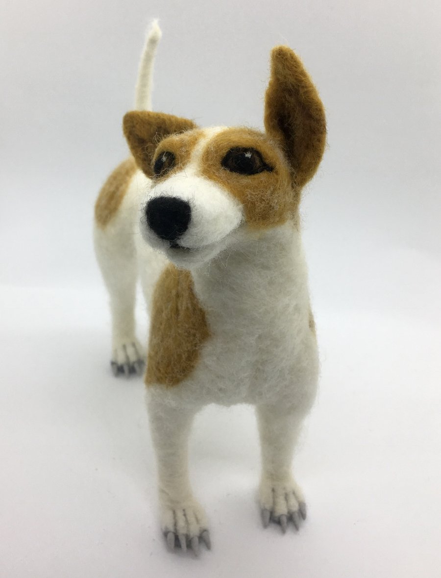 Needle Felted Jack Russell Terrier