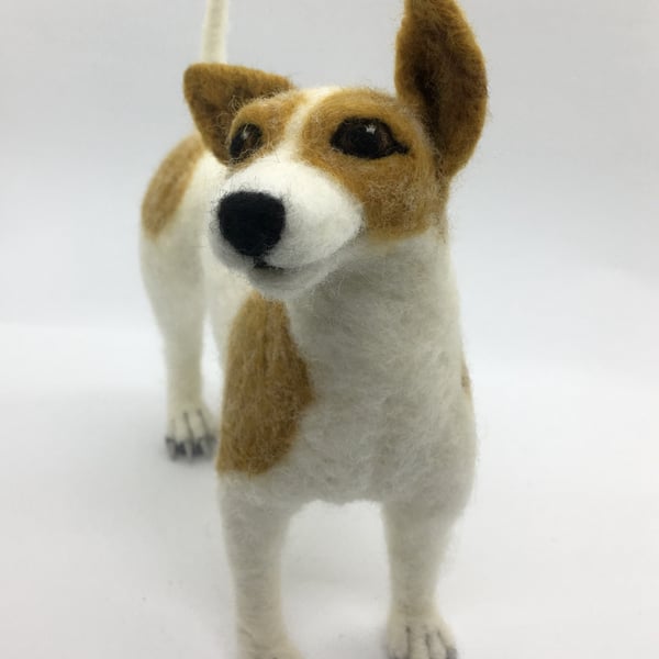 Needle Felted Jack Russell Terrier