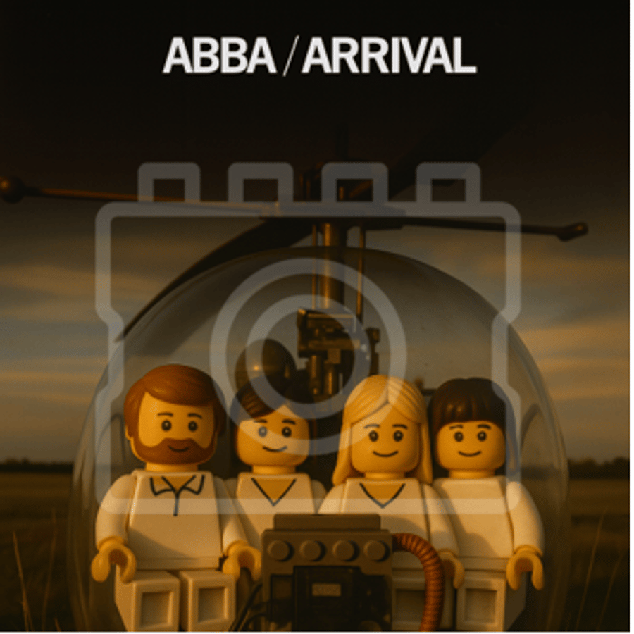 LEGO-Inspired ABBA "Arrival" Album Cover – 5x5" Mounted Print