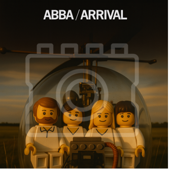 LEGO-Inspired ABBA "Arrival" Album Cover – 5x5" Mounted Print