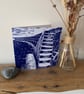 Small Lino print card of Lyme Regis Cobb