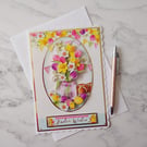 Sending Bright Beautiful Easter Wishes Hot Cross Buns 3D Luxury Handmade Card