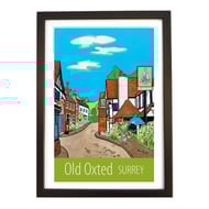 Old Oxted travel poster print by Artist Susie West